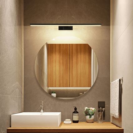 Aigostar - LED-peilivalaisin kylpyhuoneeseen LED/12W/230V 4000K 60 cm IP44 musta