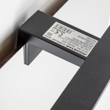 Aigostar - LED-peilivalaisin kylpyhuoneeseen LED/12W/230V 4000K 60 cm IP44 musta