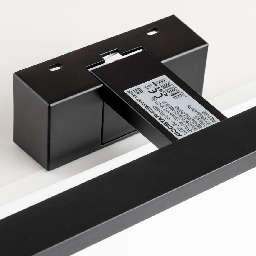 Aigostar - LED-peilivalaisin kylpyhuoneeseen LED/12W/230V 4000K 60 cm IP44 musta