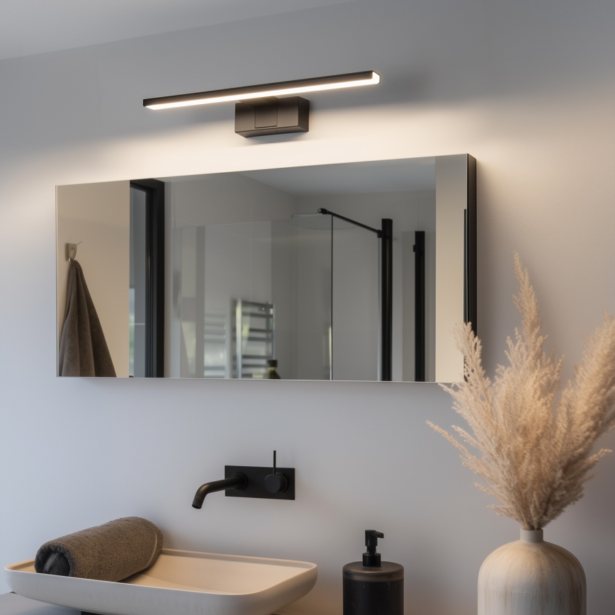 Aigostar - LED peilivalaisin kylpyhuoneeseen LED/8W/230V 4000K 40 cm IP44 musta