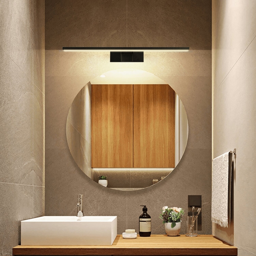 Aigostar - LED peilivalaisin kylpyhuoneeseen LED/8W/230V 4000K 40 cm IP44 musta