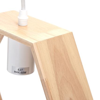 Aigostar - LED-puinen riippuvalaisin kaapelilla 1xE27/9W/230V 2200K mänty