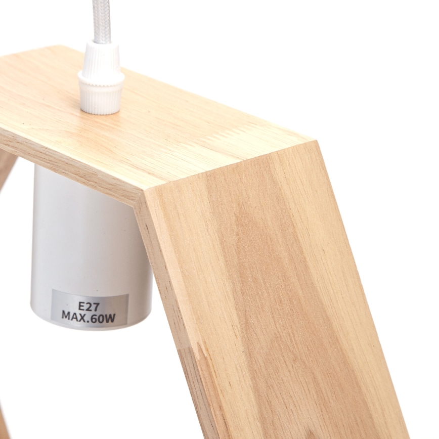 Aigostar - LED-puinen riippuvalaisin kaapelilla 1xE27/9W/230V 2200K mänty
