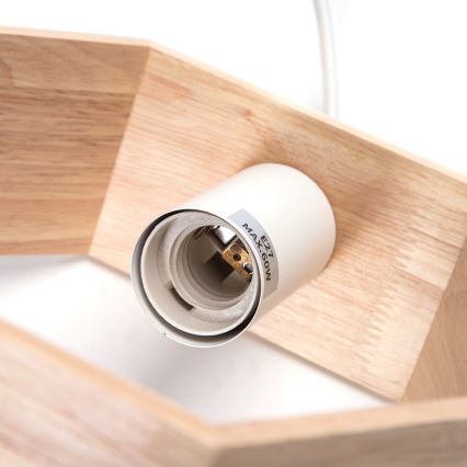 Aigostar - LED-puinen riippuvalaisin kaapelilla 1xE27/9W/230V 2200K mänty