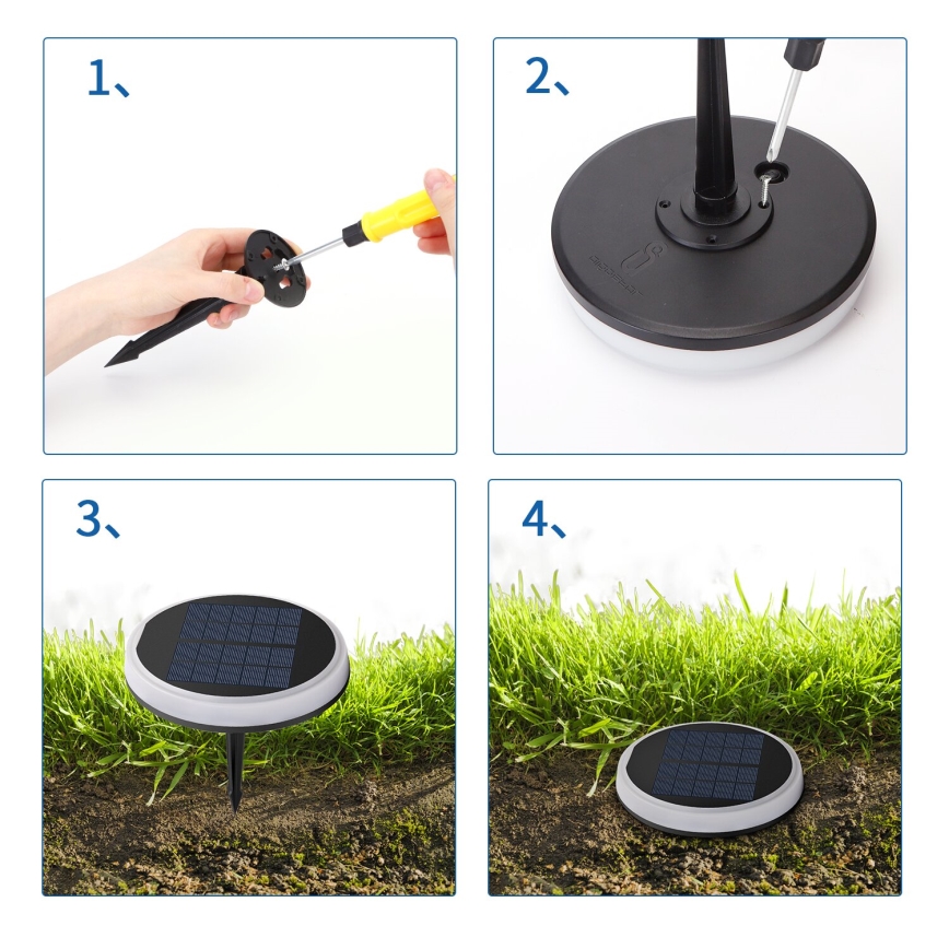 Aigostar - LED-RGB-aurinkovalo LED/0,6W/3,7V IP65