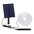Aigostar - LED RGB Himmennettävä aurinkokenno valonauha LED/5W/3,2V 5+2m IP65 4000 mAh + kauko-ohjaus