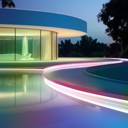 Aigostar - LED RGB Himmennettävä aurinkokenno valonauha LED/5W/3,2V 5+2m IP65 4000 mAh + kauko-ohjaus