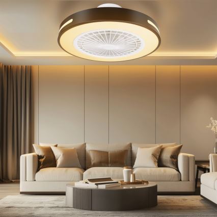 Aigostar - LED RGBW Himmennettävä katto fan LED/40W/230V 2700-6500K Wi-Fi + kauko-ohjaus