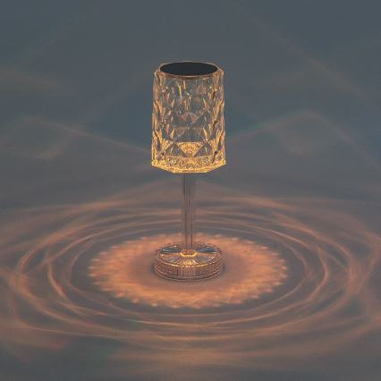 Aigostar - LED RGB himmennettävä ladattava pöytävalaisin LED/1W/5V 1800mAh 26 cm + kaukosäädin