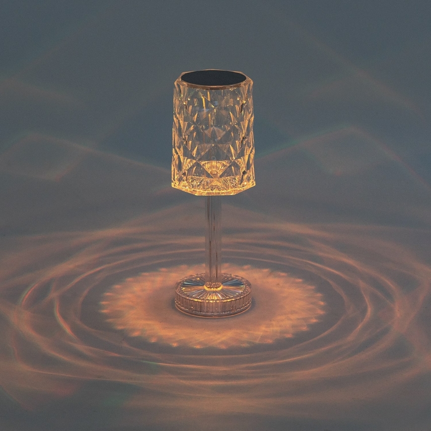 Aigostar - LED RGB himmennettävä ladattava pöytävalaisin LED/1W/5V 1800mAh 26 cm + kaukosäädin