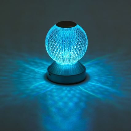 Aigostar - LED RGB himmennettävä ladattava pöytävalaisin LED/1W/5V 1800mAh 13,5 cm + kaukosäädin