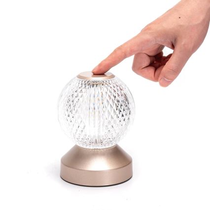 Aigostar - LED RGB himmennettävä ladattava pöytävalaisin LED/1W/5V 1800mAh 13,5 cm + kaukosäädin