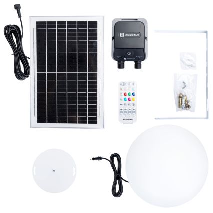 Aigostar - LED RGBW himmennettävä ulkolamppu MESH LED/35W/3,7V 4000mAh 2700-6500K IP65 halkaisija 30 cm + kaukosäädin