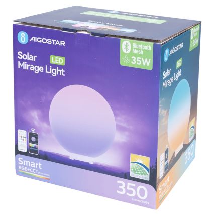 Aigostar - LED RGBW himmennettävä ulkolamppu MESH LED/35W/3,7V 4000mAh 2700-6500K IP65 halkaisija 30 cm + kaukosäädin