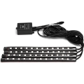 Aigostar - LED RGB himmennettävät valonauhat autoon LED/4,5W/5V + kaukosäädin