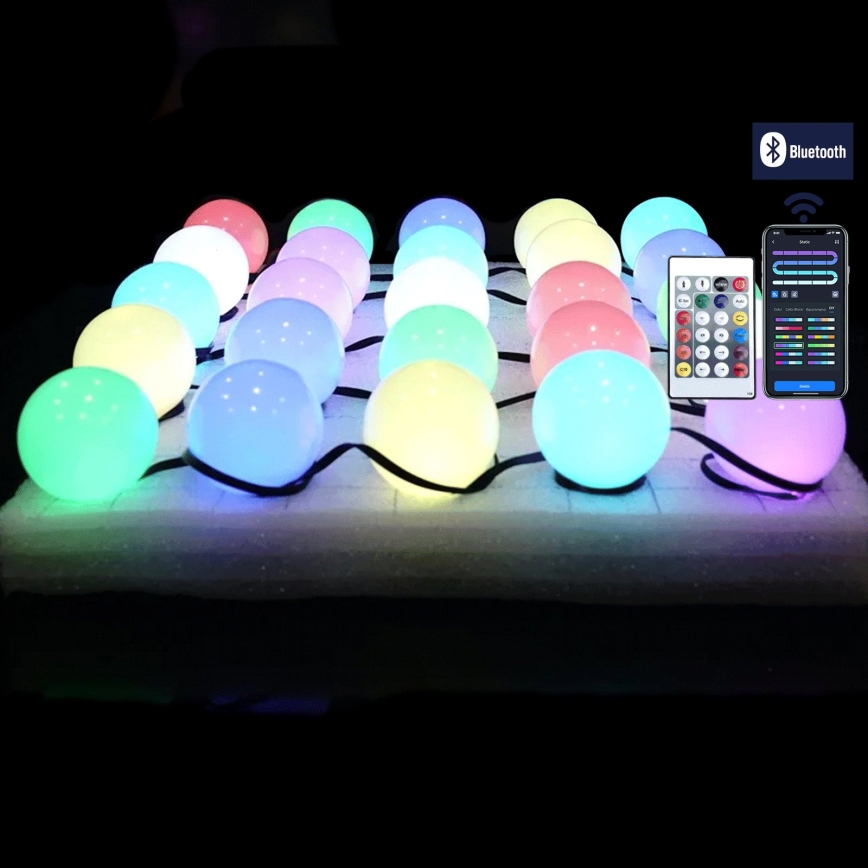 Aigostar - LED RGBIC Koristevaloketju 25xLED/5W/USB 5 m monivärinen