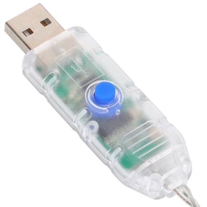 Aigostar - LED RGBIC Koristevaloketju 25xLED/5W/USB 5 m monivärinen
