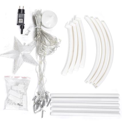 Aigostar - LED RGBICW älykäs ulkokäyttöön tarkoitettu joulukoriste MESH 165xLED/230V 1,8m IP44 + kaukosäädin