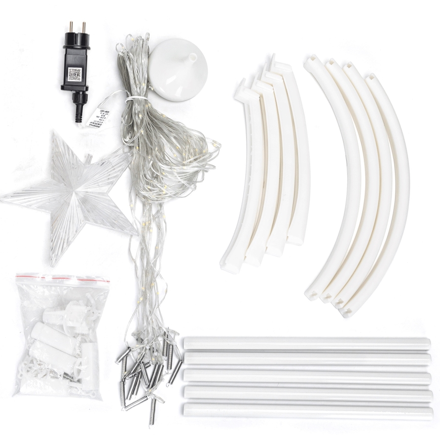 Aigostar - LED RGBICW älykäs ulkokäyttöön tarkoitettu joulukoriste MESH 165xLED/230V 1,8m IP44 + kaukosäädin