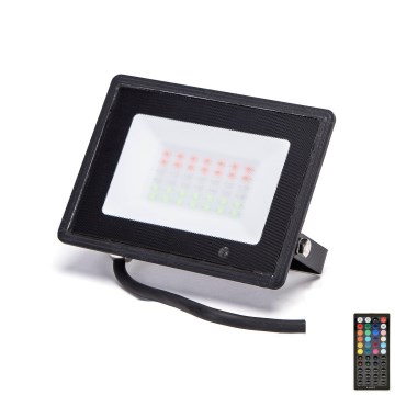 Aigostar - LED RGBW himmennettävä heittovalo LED/30W/230V IP65 + kaukosäädin