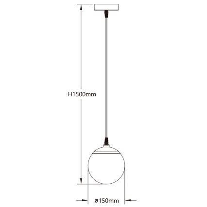 Aigostar - LED RGBW Himmennettävä kattokruunu johdossa MESH LED/8W/230V 2700-6500K valkoinen + kauko-ohjaus