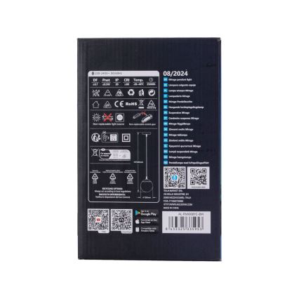 Aigostar - LED RGBW Himmennettävä kattokruunu johdossa MESH LED/8W/230V 2700-6500K valkoinen + kauko-ohjaus