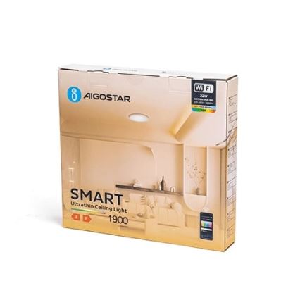 Aigostar - LED RGBW himmennettävä kattovalaisin LED/22W/230V 2700-6500K Wi-Fi