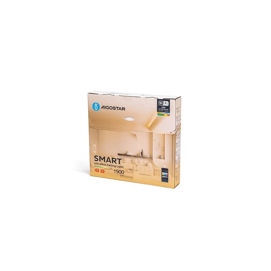 Aigostar - LED RGBW himmennettävä kattovalaisin LED/22W/230V 2700-6500K Wi-Fi