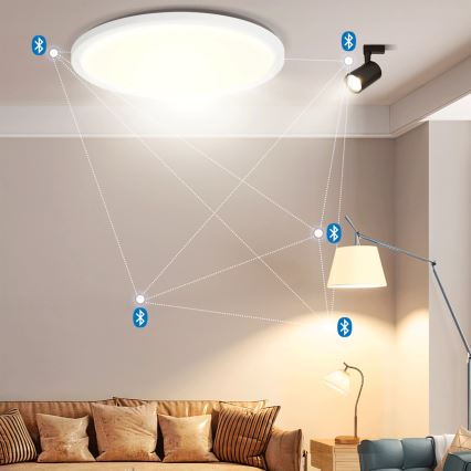 Aigostar - LED RGBW himmennettävä kattovalaisin MESH LED/24W/230V 3000-6500K valkoinen + kaukosäädin