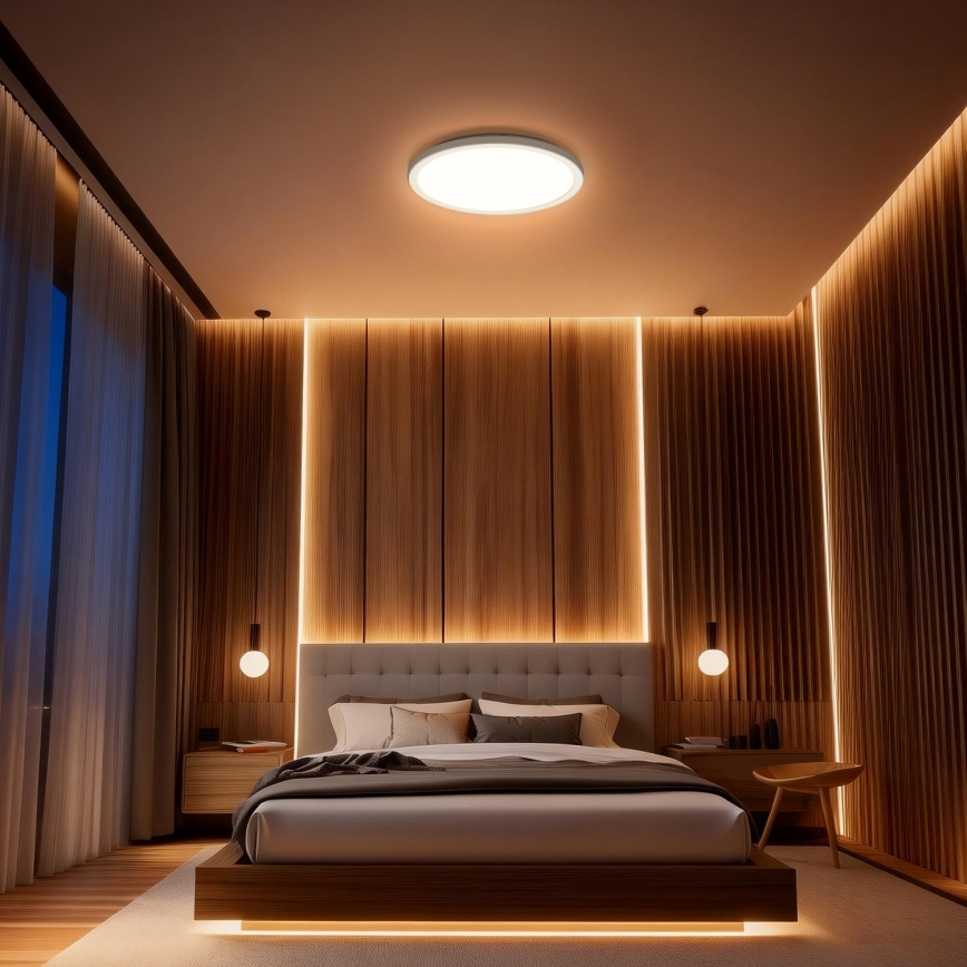 Aigostar - LED RGBW himmennettävä kattovalaisin MESH LED/36W/230V 3000-6500K valkoinen + kaukosäädin