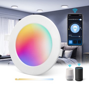 Aigostar - LED RGBW Himmennettävä kylpyhuoneen kattovalaisin MESH Älykäs LED/9W/230V 2700-6500K IP44