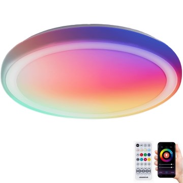 Aigostar - LED RGBW himmennettävä kylpyhuoneen kattovalaisin MESH Smart LED/24W/230V 3000-6500K IP44 + kaukosäädin