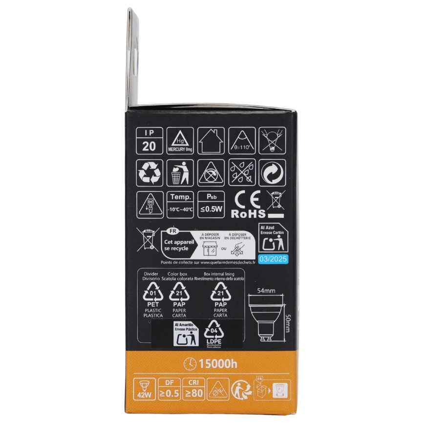 Aigostar - LED RGBW himmennettävä lamppu GU10/6W/230V 3000K + kauko-ohjain