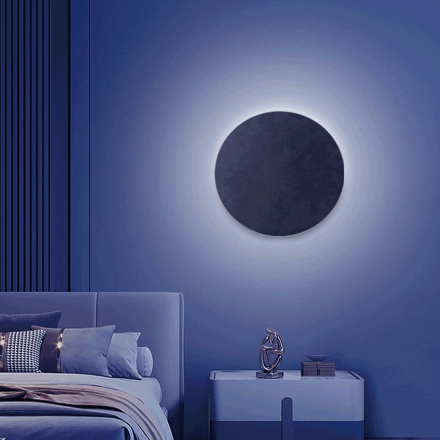 Aigostar - LED RGBW Himmennettävä seinävalaisin MESH Älykäs LED/12W/230V 2700-6500K musta + kauko-ohjaus