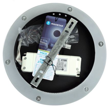 Aigostar - LED RGBW Himmennettävä seinävalaisin MESH Älykäs LED/12W/230V 2700-6500K musta + kauko-ohjaus