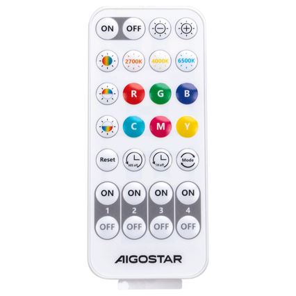 Aigostar - LED RGBW Himmennettävä seinävalaisin MESH Älykäs LED/8W/230V + kauko-ohjaus