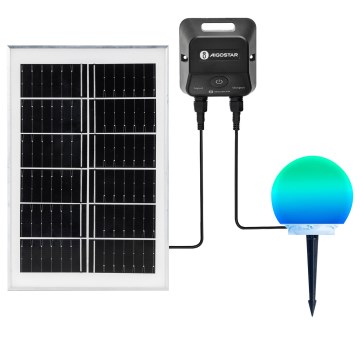 Aigostar - LED RGBW himmennettävä ulkovalaisin MESH LED/20W/3,7V 4000mAh 2700-6500K IP65 halkaisija 20 cm + kaukosäädin