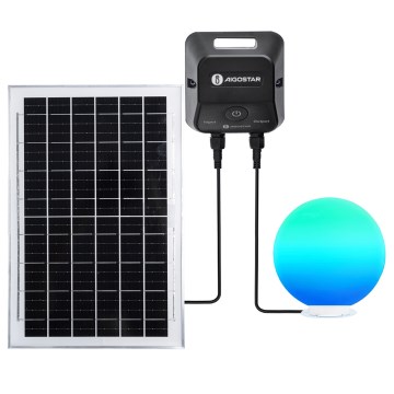 Aigostar - LED RGBW himmennettävä ulkovalaisin MESH LED/35W/3,7V 4000mAh 2700-6500K IP65 Ø 50 cm + kaukosäädin