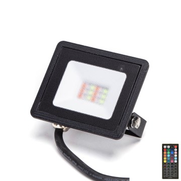 Aigostar - LED RGBW himmennettävä valonheitin LED/10W/230V IP65 + kaukosäädin