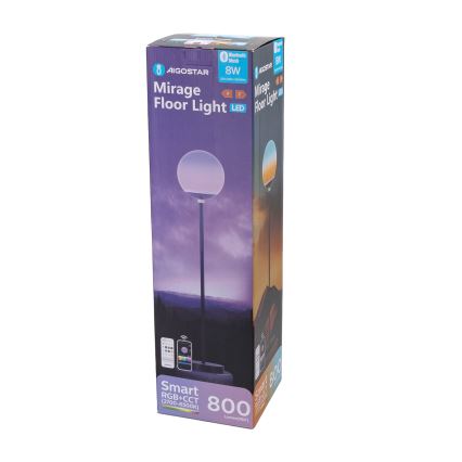 Aigostar - LED RGBW Himmennettävä lattiavalaisin MESH LED/8W/230V + kaukosäädin