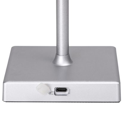 Aigostar - LED RGBW ulkokäyttöön himmennettävä ladattava pöytävalaisin LED/4W/5V 3600mAh valkoinen/matattu kromi IP54