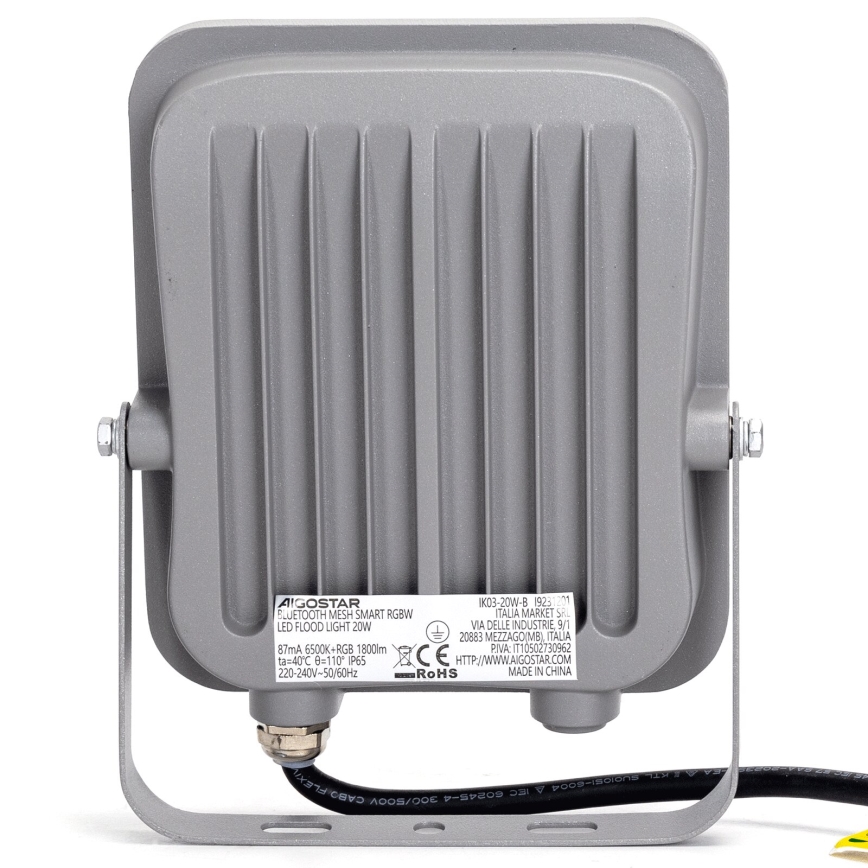 Aigostar - LED RGBW Himmennettävä kohdevalo MESH Älykäs LED/20W/230V 6500K IP65 + kauko-ohjaus