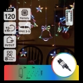 Aigostar - LED RGBY ulkokäyttöön tarkoitettu jouluvalosarja 120xLED/8 toimintoa 3x0,6m IP44 monivärinen + kaukosäädin