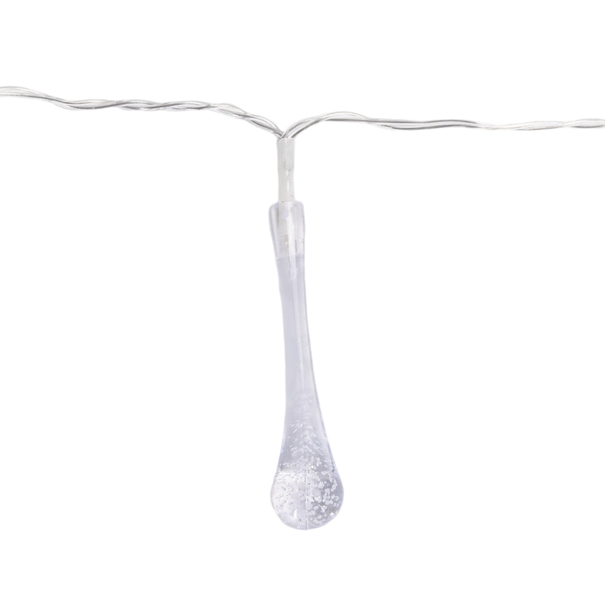 Aigostar - LED-ulkovalosarja, 25x LED / 8 toimintoa, 3x AA, 2,5 m, IP44, moniväriset pisarat