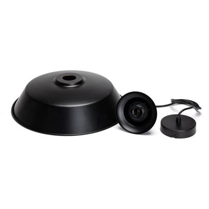 Aigostar - LED-riippuvalaisin vaijerilla 1xE27/60W/230V halkaisija 36 cm musta
