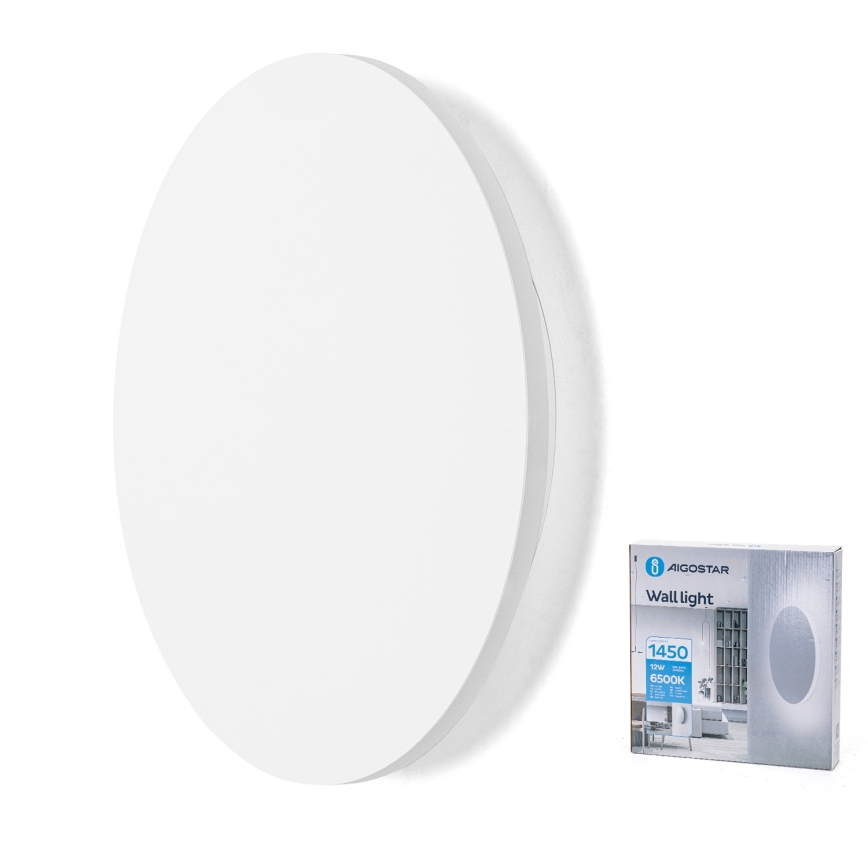 Aigostar - LED-seinävalaisin LED/12W/230V 6500K 25 cm valkoinen
