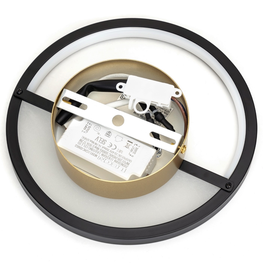 Aigostar - LED-seinävalaisin LED/13,5W/230V 6500K musta/kulta