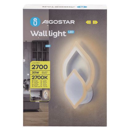 Aigostar - LED-seinävalaisin LED/20W/230V 2700K valkoinen