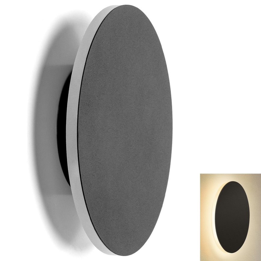 Aigostar - LED-seinävalaisin LED/6,5W/230V 3000K 18 cm musta