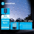 Aigostar - LED Solar Jouluketju 100xLED/8 toiminnot 4,5x1,5m IP65 kylmänvalkoinen